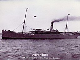 Barco Adirondack, una de las embarcaciones de las cuales completo el recorrido de regreso a Cuba, 1895. (Fotografía de principios del siglo XX)